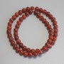 Carnelian Beads, Smooth Round, 6 mm Diameter ±, On Thread, Length 38 cm+