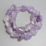 Amethyst faceted beads, diameter 19–21 × 12–19 mm ±, on a thread, length 40 cm+