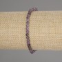 Bracelet with Faceted Amethyst Beads, 4 mm Diameter, 18 cm Length, Elastic