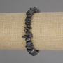 Hematite Chips Bracelet, diameter 8-11x4-6 mm, length 18 cm, stretch