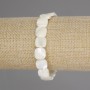 Square Mother-of-Pearl Bracelet, 10x10 mm, length 18 cm, elastic