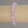 Kunzite Bracelet with Smooth Beads, 10 mm Diameter, 18 cm Length, Stretch