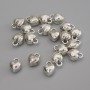Heart-shaped pendant, silver metal color, 9×7 mm diameter, packaging 18 pcs