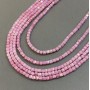 Pink Czech Crystal Beads with a 'Gasoline' finish on thread, faceted cube, diameter 4x4 mm + -, length 38 cm +