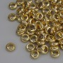 Bead insert findings, gold-tone metal color, diameter 6x2.5 mm, hole diameter approx 3.5 mm, packaging 20 g (~93 pcs)