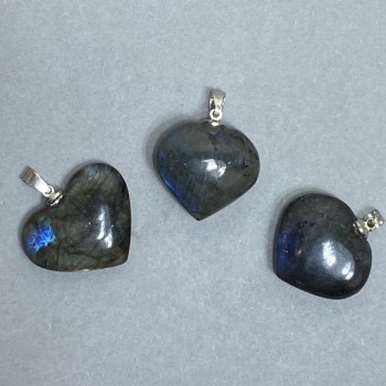 Heart Labradorite Pendant 30x30mm+-, length 40mm+-