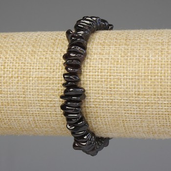 Garnet Chip Bracelet, 7–9×3–5 mm, length 18 cm, stretch