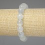 Gray Cat's Eye Bracelet with Smooth Beads 11mm, 18 cm Length, Stretch