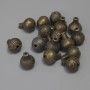 Bronze-colored bead-insert hardware, diameter 10x73mm ±, hole diameter 1mm ±, packaging 15 pcs.