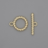 Toggle clasp hardware, diameter 22×2, 5mm ± circle, diameter 15mm ±, hole diameter 10mm ±, gold-tone metal