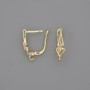 Gold-tone ear hooks for earrings 20x6 mm - pair