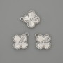 Shamrock Pendant 14x14 mm, length 17 mm, silvery metal