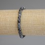 Snowflake Obsidian Bracelet, Faceted 6mm Beads, 18 cm, Stretch