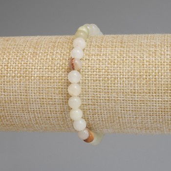 Onyx Bracelet with Smooth 6mm Beads, 18 cm, Stretch