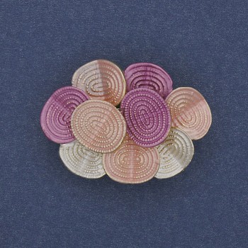 Brooch-Pendant Accent 36×26mm — colored enamel on golden metal