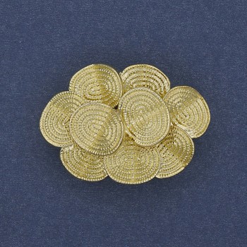 Accent Brooch Pendant 36×26 mm - gold-tone metal
