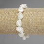 Faceted Mother-of-Pearl Bracelet, bead size 5×10–11 mm, bead diameter 12–13 mm, length 18 cm, stretch