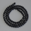 Shungite beads, faceted ball on a thread, diameter 4 mm, length 39 cm