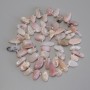 Pink opal chip butterfly beads, diameter 10-15×6-7 mm, 5 mm± seed beads 3 mm±, length 39 cm± on thread