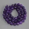 Sugilite Beads, Faceted Round Bead, 8mm Diameter, 37cm Length ± on Thread