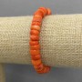 Orange Coral Rondelle Bracelet, diameter about 9×4-4.5 mm, length 18 cm, stretch