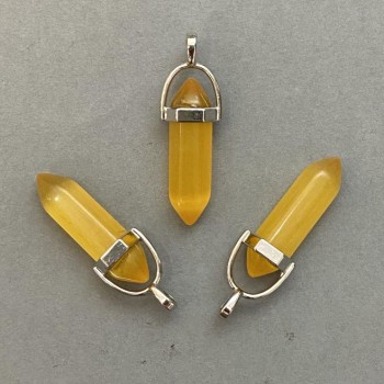 Cat's Eye Pendant, Hexagonal Crystal Sphere, 8x31x41 mm+