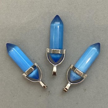 Cat's Eye Pendant Hexagonal Crystal Ball 8x31x41 mm+