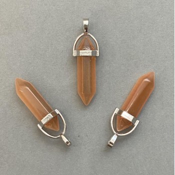 Cat's Eye Pendant Hexagonal Crystal Bead 8x31x41 mm+