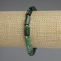 Emerald bracelet with faceted cut, diameter 11x6-7 mm, 3 mm beads, length 18 cm, stretch
