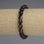 Agate bracelet with smooth beads, 8 mm diameter, 18 cm length, stretch