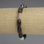 Agate Barrel Bracelet, 12x8 mm, 18 cm length, stretch