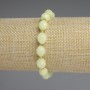 Chrysolite Olivine Bracelet with Faceted Beads 10×8 mm, 3 mm beads, length 18 cm, stretch