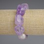 Amethyst tumbled bracelet, bead size 18–23×13–15 mm ±, length 18 cm ±, stretch