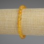 Citrine bracelet with smooth round beads, 7 mm diameter, 18 cm length, elastic