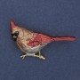 Bird Brooch with Colored Enamel and Golden Metal, 22×51 mm +
