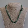 Malachite Chip Necklace, diameter 4.5–11×2.5 mm, length 50 cm