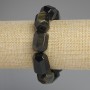 Sun Obsidian Faceted Bracelet, natural stone, diameter 20×15–16 mm, length 18 cm ±