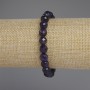 Bracelet with Faceted Amethyst Beads, 8 mm, 18 cm - Stretch