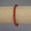 Faceted Carnelian Rondelle Bracelet, 6×4 mm, length 18 cm, stretch