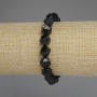 Bracelet Black Onyx Faceted Beads, 10x8 mm, length 18 cm +/- stretch
