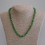 Chrysoprase Necklace with Faceted Cube Beads, 7 mm Diameter, 50 cm Length, with Clasp
