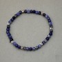 Sodalite Faceted Cube Bracelet 4×4 mm, 18 mm length, stretch