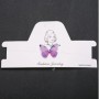 Choker on invisible thread Butterfly (Organza) Purple, diameter 33x27 mm, length 32–38 cm