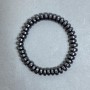 Hematite Rondel Bracelet, 8x4 mm, 18 mm length, stretch