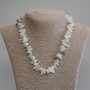 Adularia chip necklace, diameter 12–16×2–6 mm, length 45 cm with a 5 cm extender chain