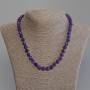Sugilite Necklace with Faceted Beads, 8mm diameter, length 45 mm ± with clasp