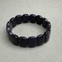 Aventurine Bracelet 'Night of Cairo', link 15.5×12 mm, length 18 cm stretchy