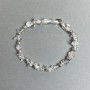 Bracelet with rock crystal, faceted beads 10x9 mm and small chips 5–10x2–4 mm, length 18 cm stretch