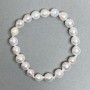 Bracelet with River Pearls 6.5-8×8-9 mm, 18 cm stretch