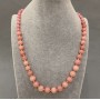 Tourmaline necklace with smooth beads gradually increasing in size, diameters 6-8-10 mm +/-, length 50 cm +/- with clasp